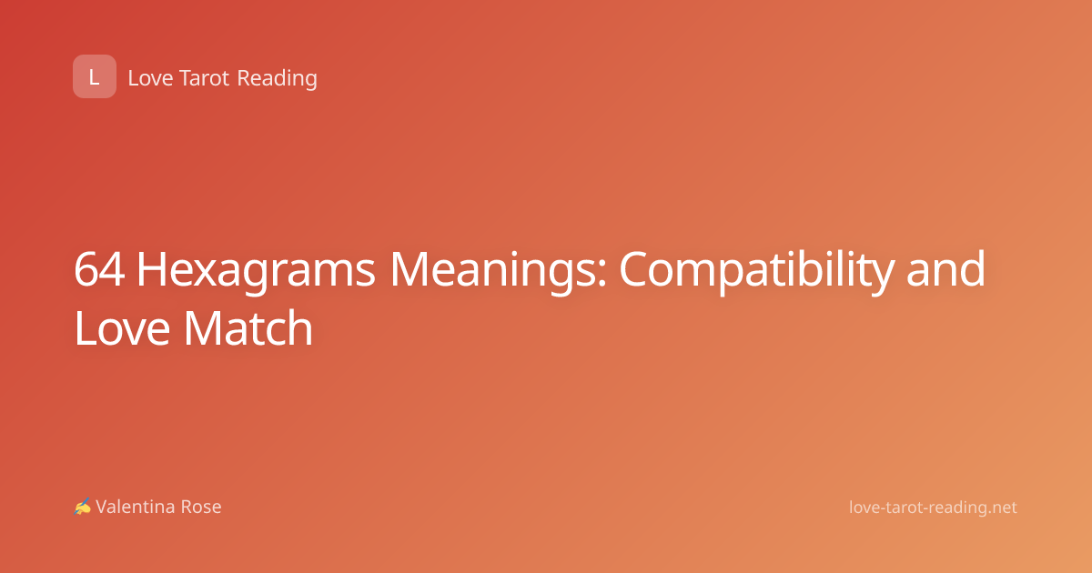 64 Hexagrams Meanings: Compatibility and Love Match